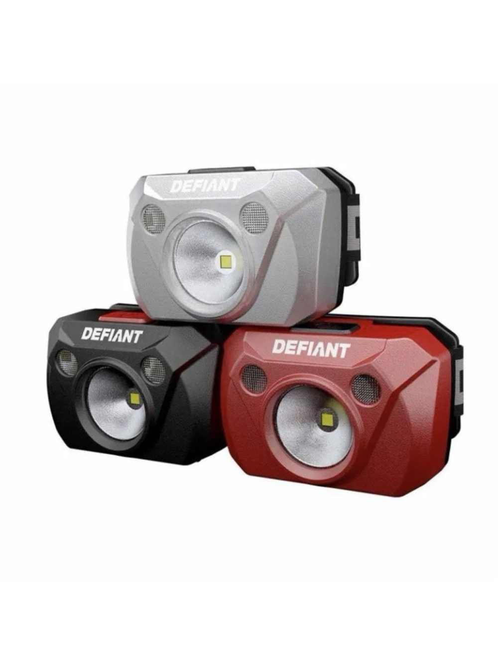 Defiant 200 Lumens LED Headband Headlights (3-Pack) Batteries Included NIB